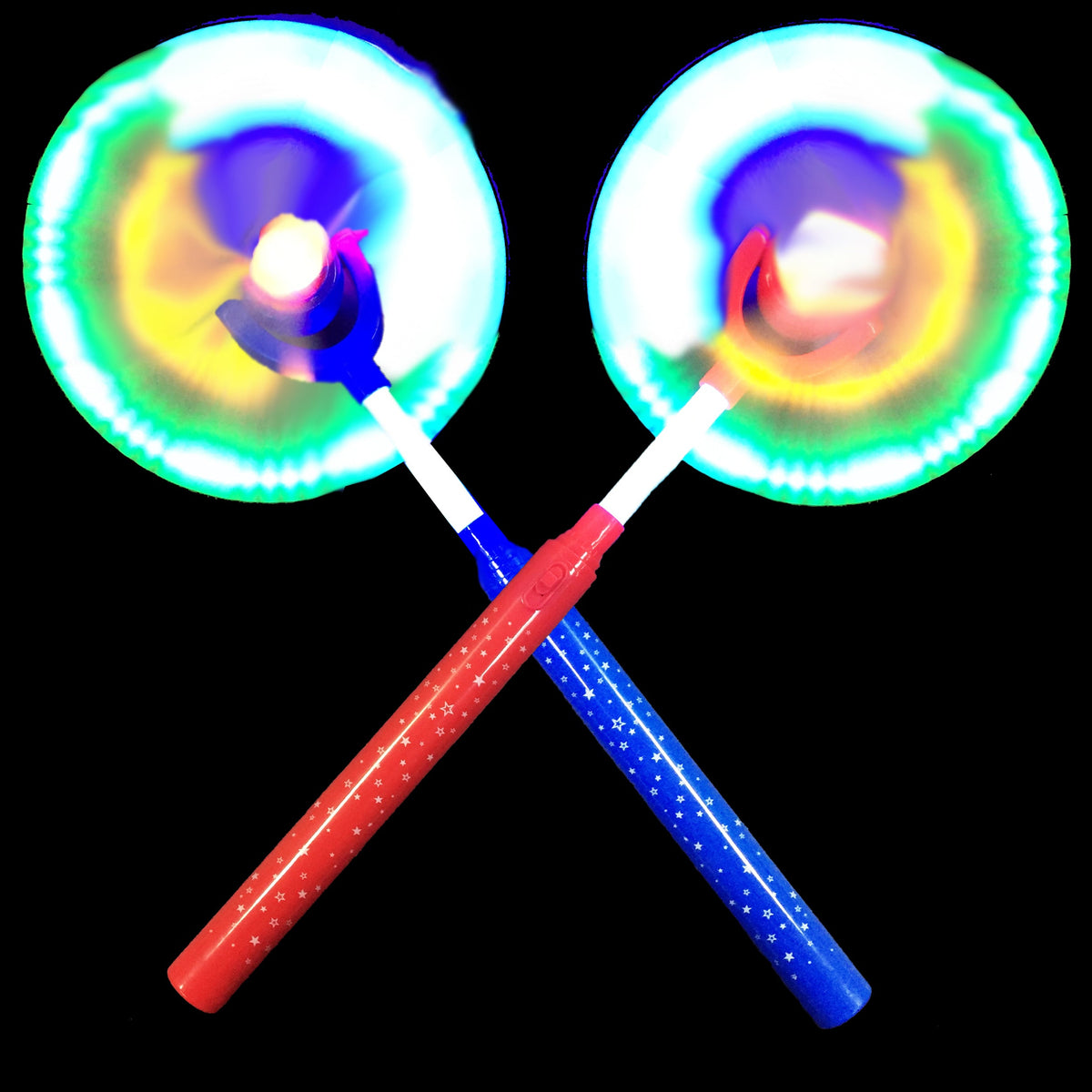 Light up Spinning windmill wand