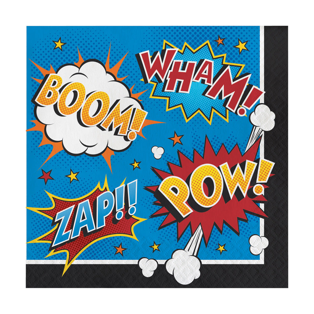 Superhero Slogan Lunch Napkins (16 PACK)