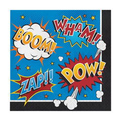Superhero Slogan Lunch Napkins (16 PACK)
