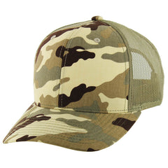 Kamel 815 100% Cotton Camo Snapback Trucker Cap Slight Curve