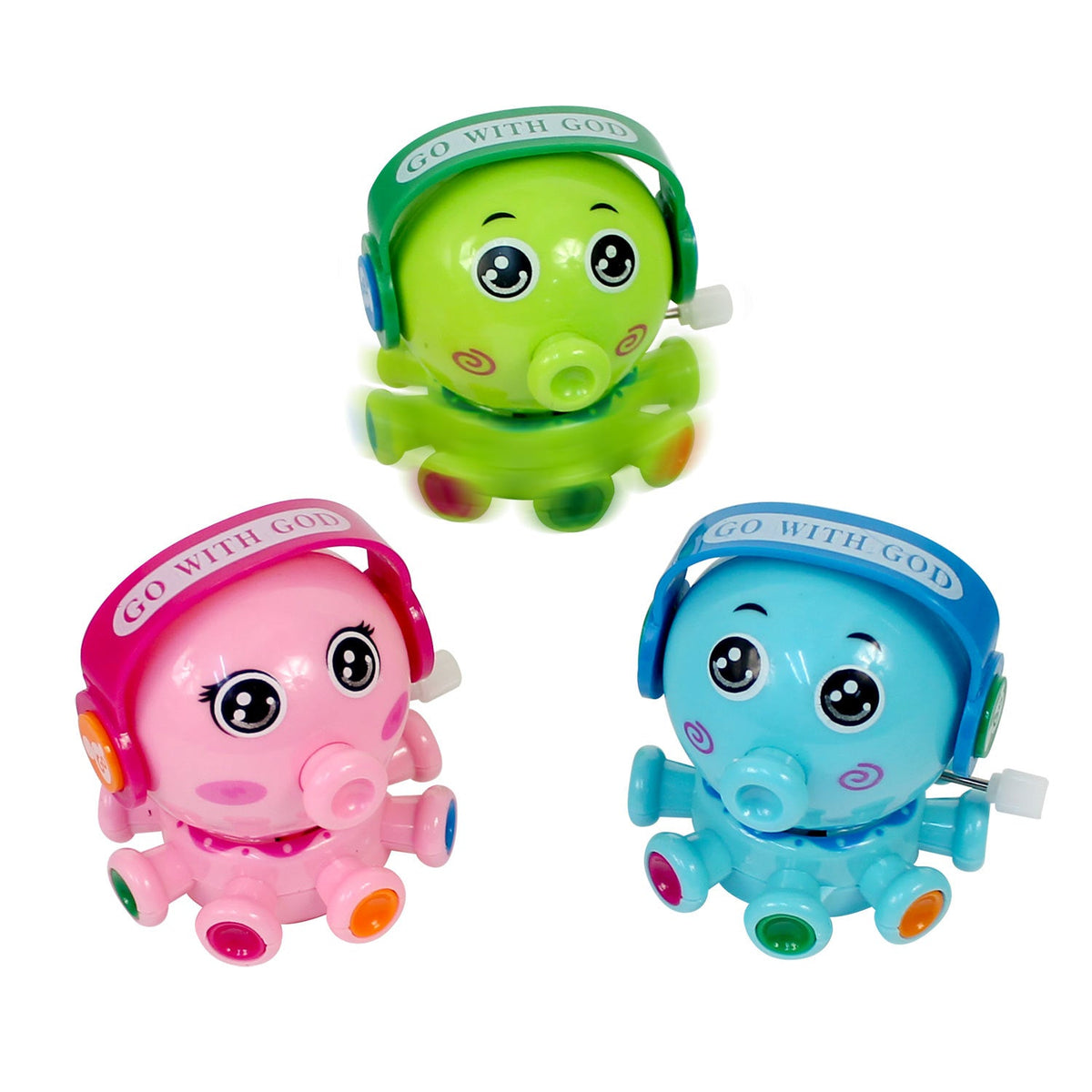 Go With God Octopus Wind-Up Toy Assorted 3" (EACH)