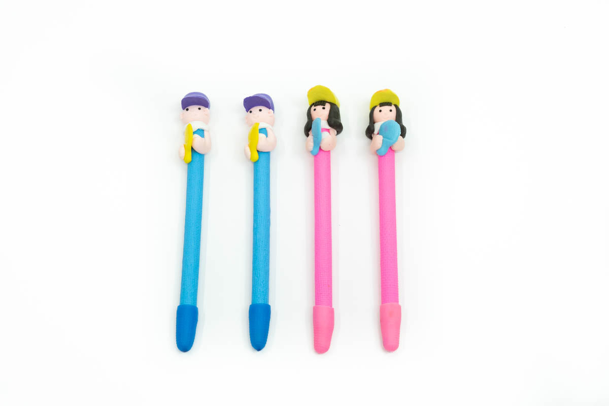 Table Tennis Girl/Boy Design Figurine Pen