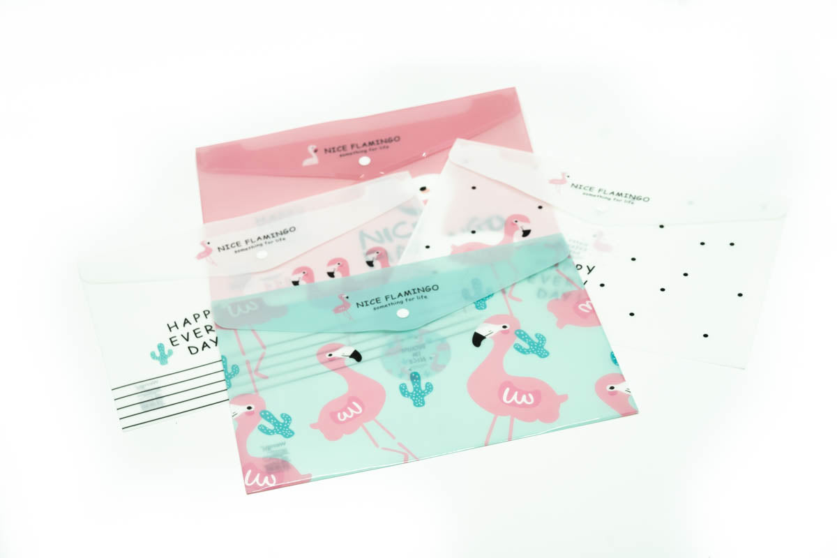 Flamingo Design PP Button File (Pack of 12pcs)
