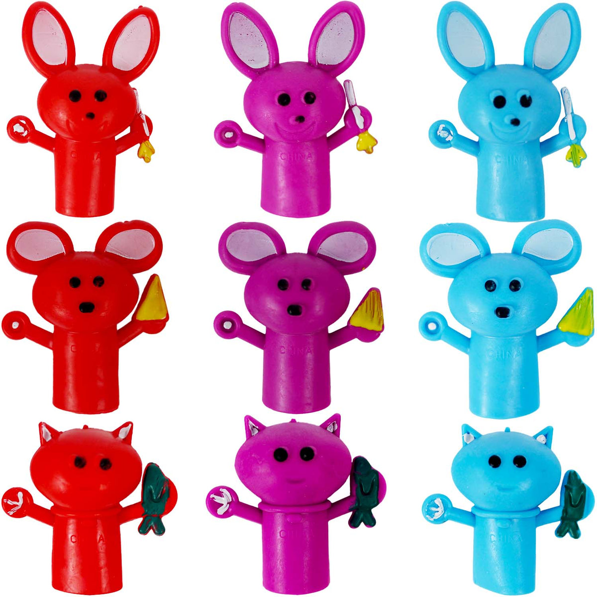 Vinyl Animal Finger Puppet Assortment 2" (DZ)