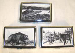 SNOW ANIMAL METAL CIGARETTE CASE (Sold by the piece)