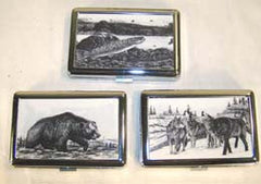 SNOW ANIMAL METAL CIGARETTE CASE (Sold by the piece)