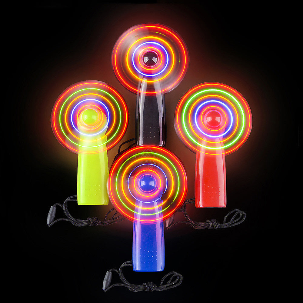 Light Up Fan Necklace Assortment 4" (DZ)
