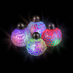 Light Up Squeeze Mesh Grape Ball Assortment 2-1/3" (DZ)