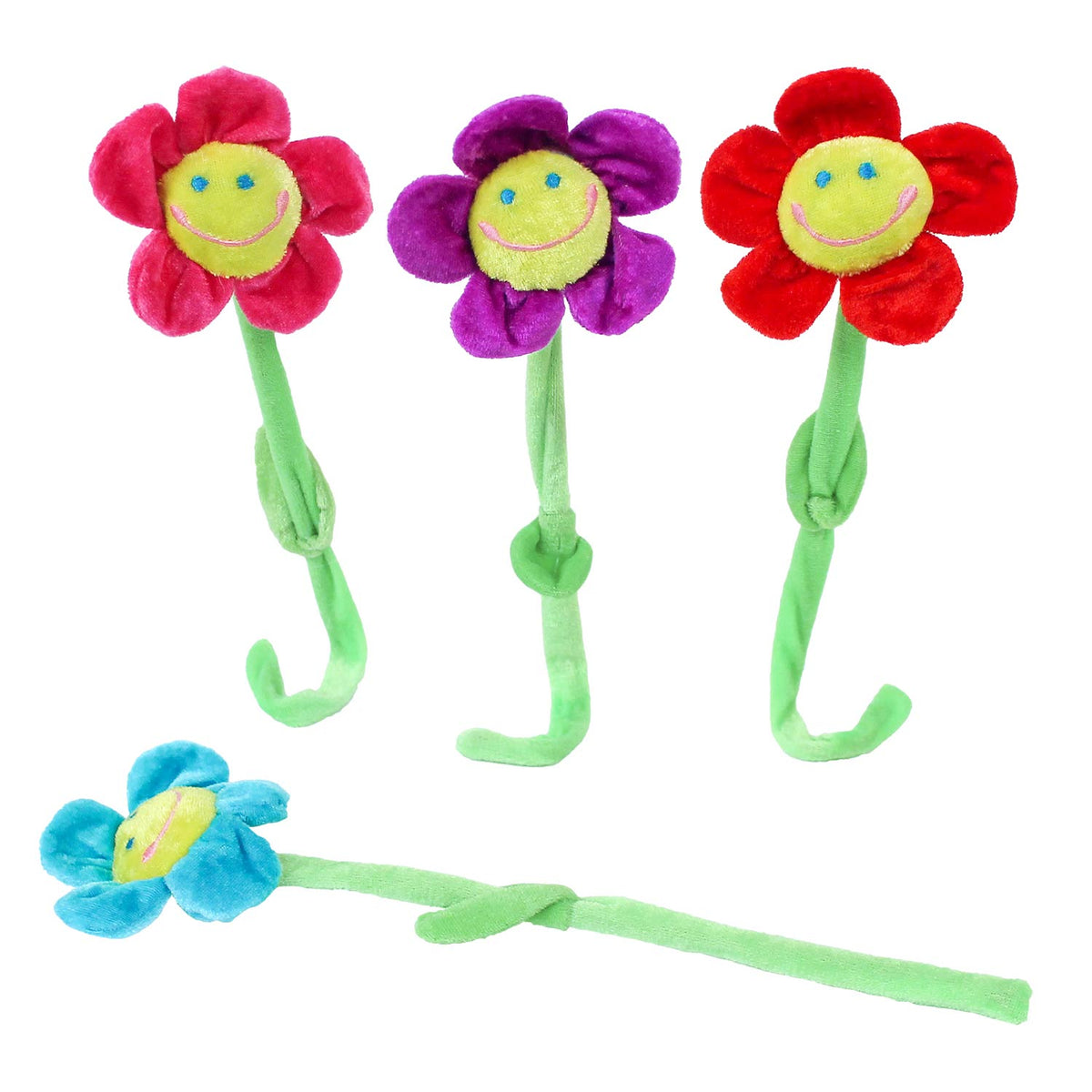 Plush Bendable Stem Flower Assortment 13" (DZ)