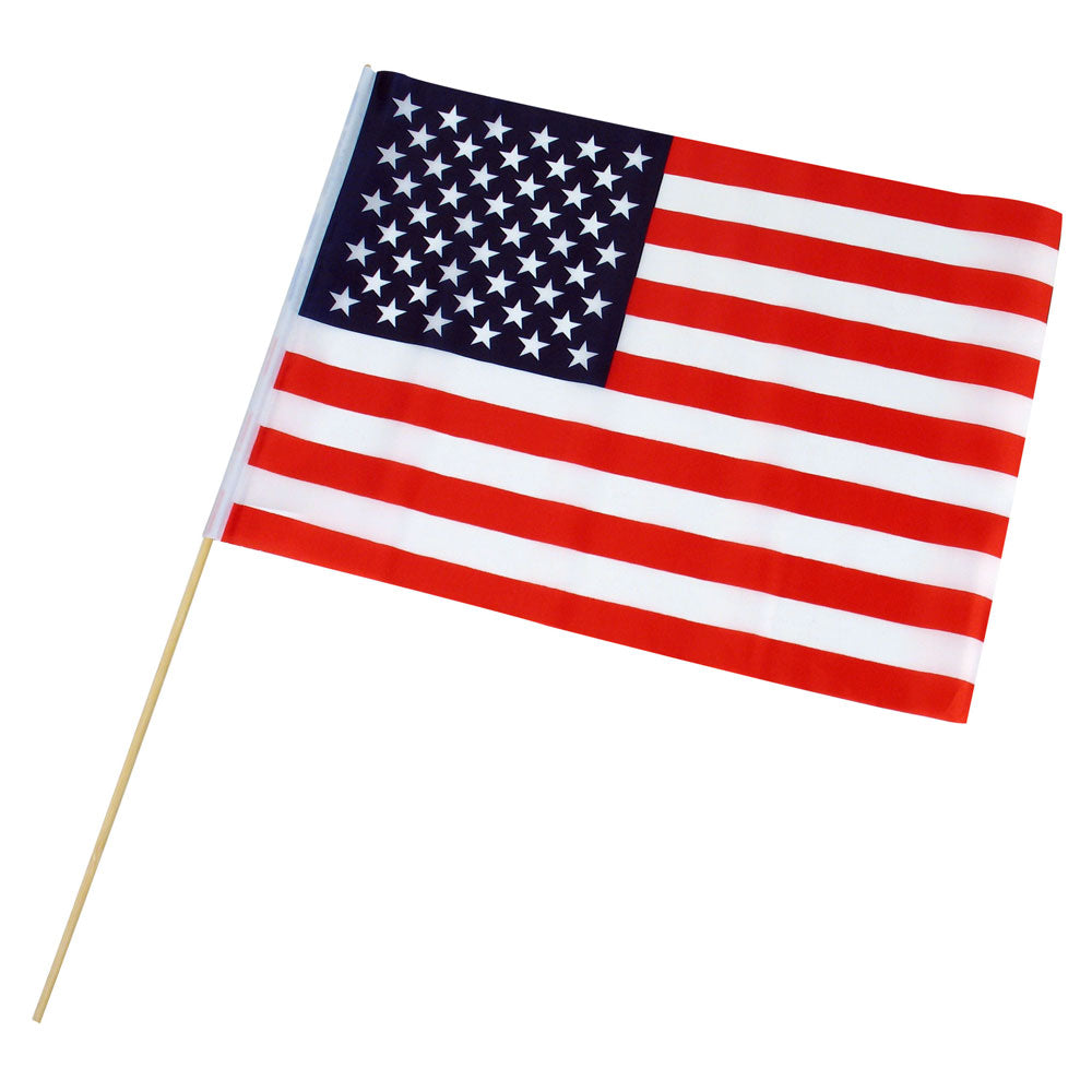 American Flags - Poly 12" x 18" (Import) (DZ)
