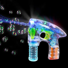 Light Up Bubble Gun Assorted 7" (EACH)