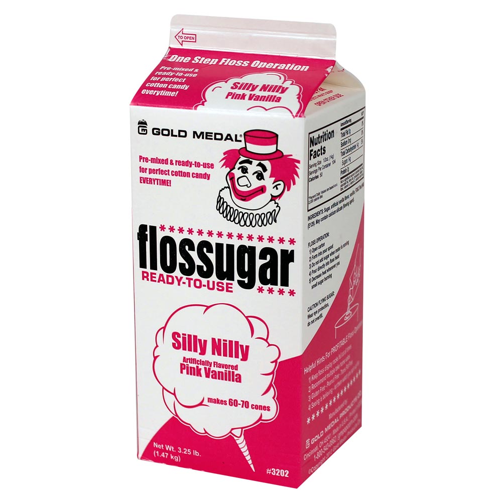 Pink Vanilla Cotton Candy Flossugar 3.25 lbs (EACH)