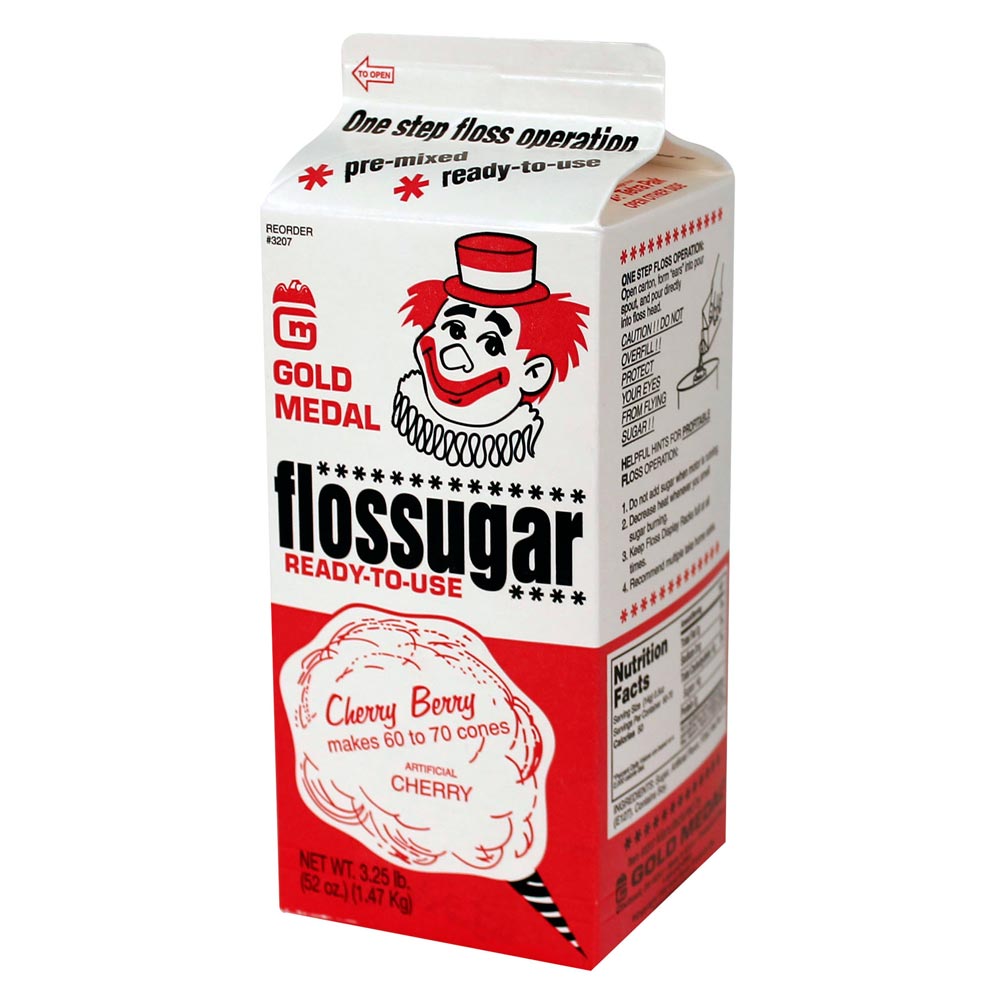 Cherry Cotton Candy Flossugar 3.25 lbs (EACH)