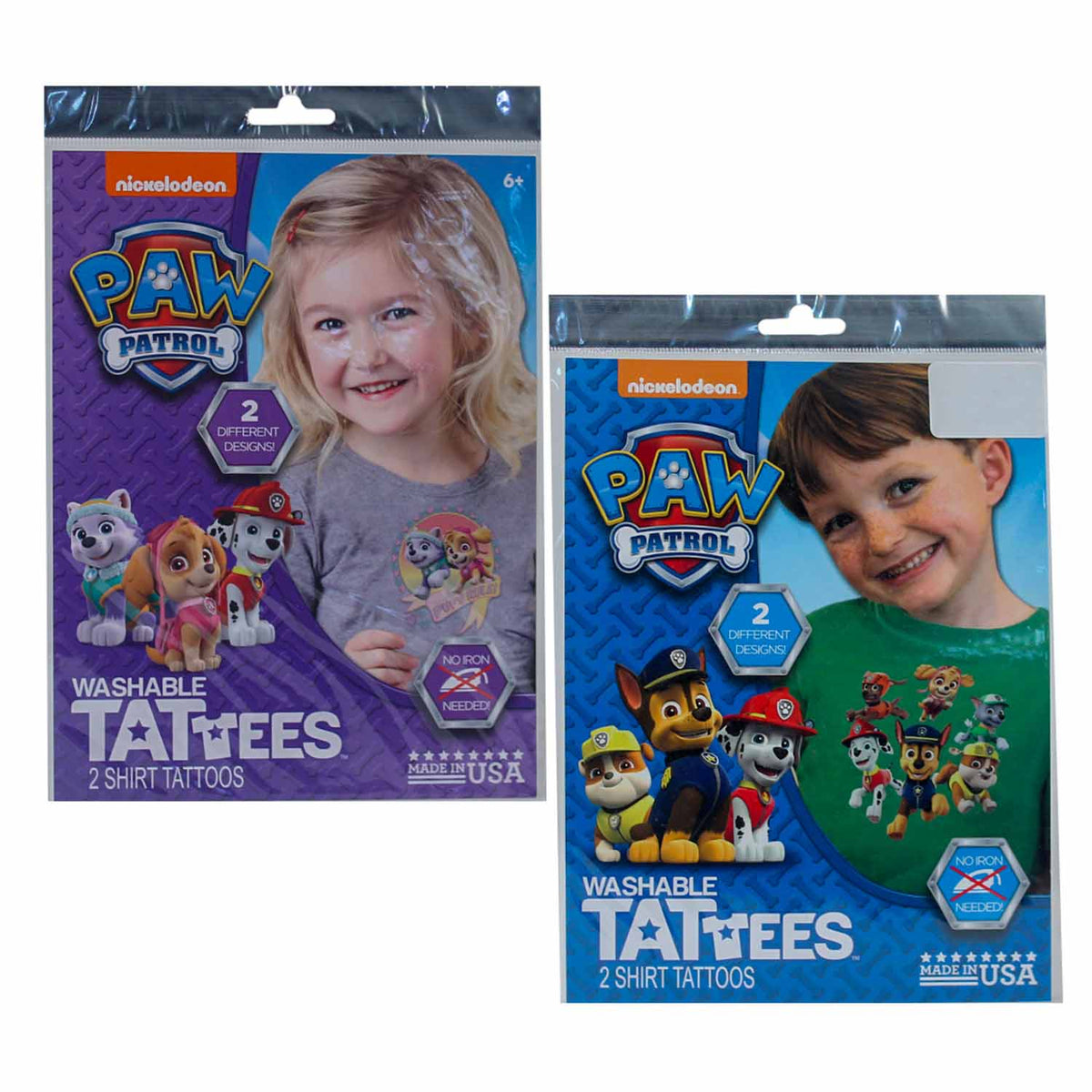 Tattoos - Boy/Girl Paw Patrol Pack For T-Shirt 5" (EACH)