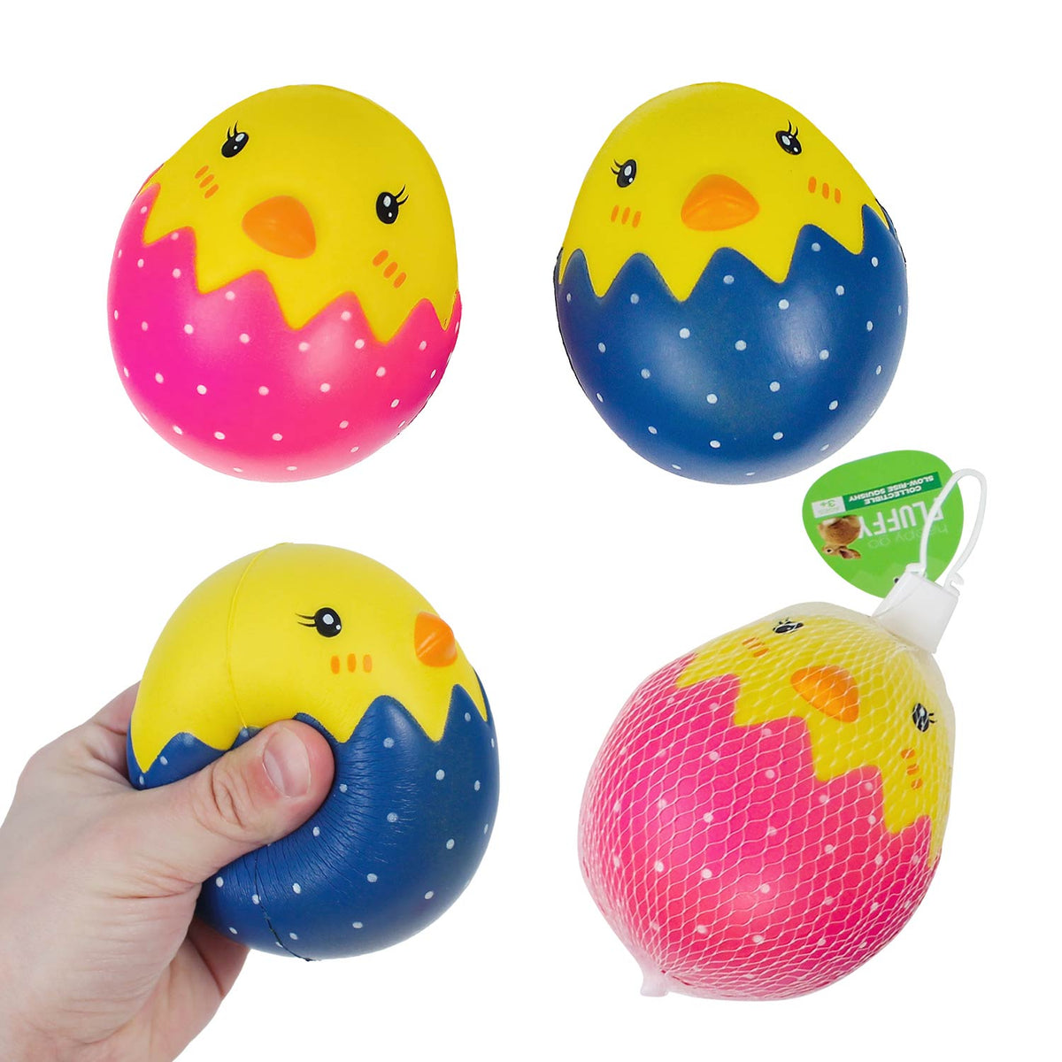 Squish Chick in Egg Assorted 4" (EACH)