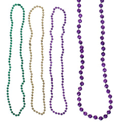 Beads - Mardi Gras Globes 7mm Assortment 33" (144 PACK)