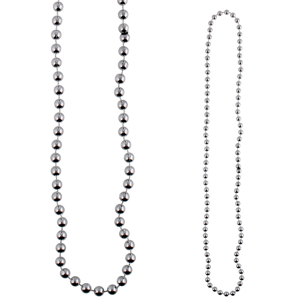 Beads - Silver Round 7mm Premium Grade A 33" (144 PACK)