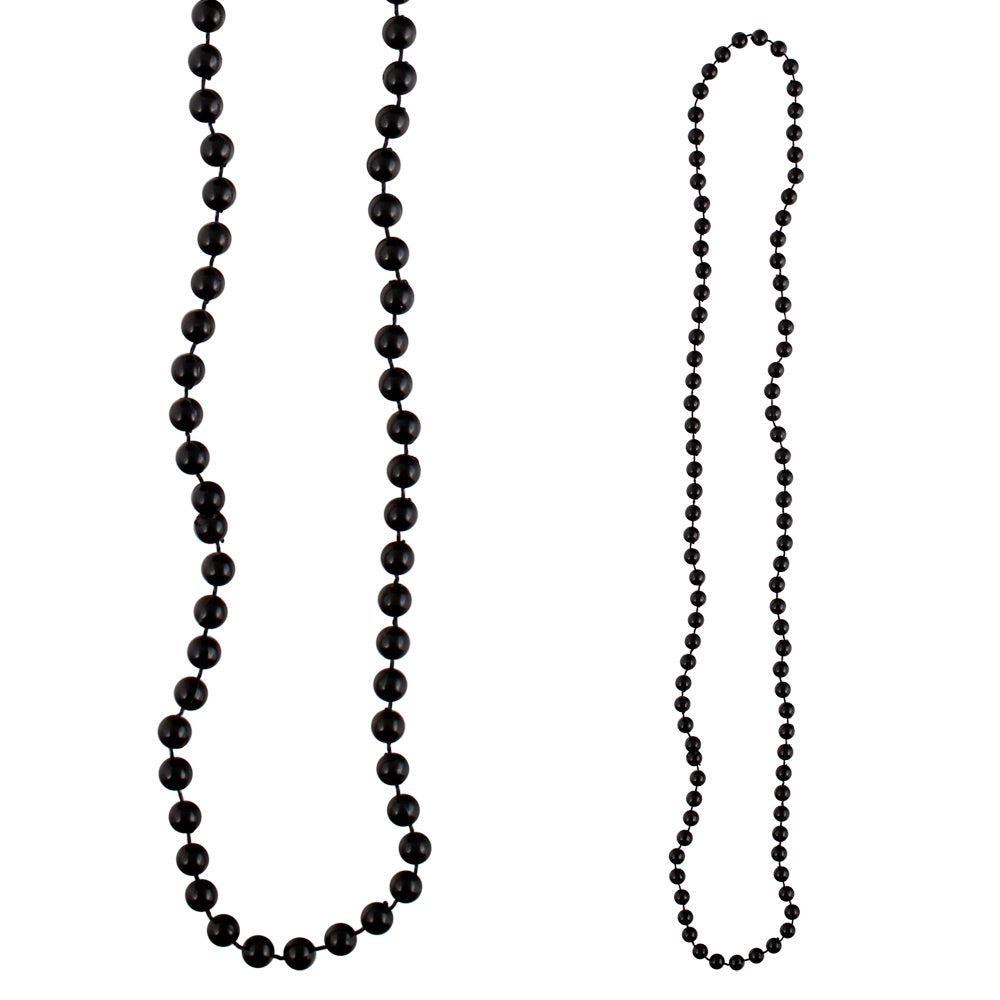 Beads - Black Round 7mm Premium Grade A 33" (144 PACK)