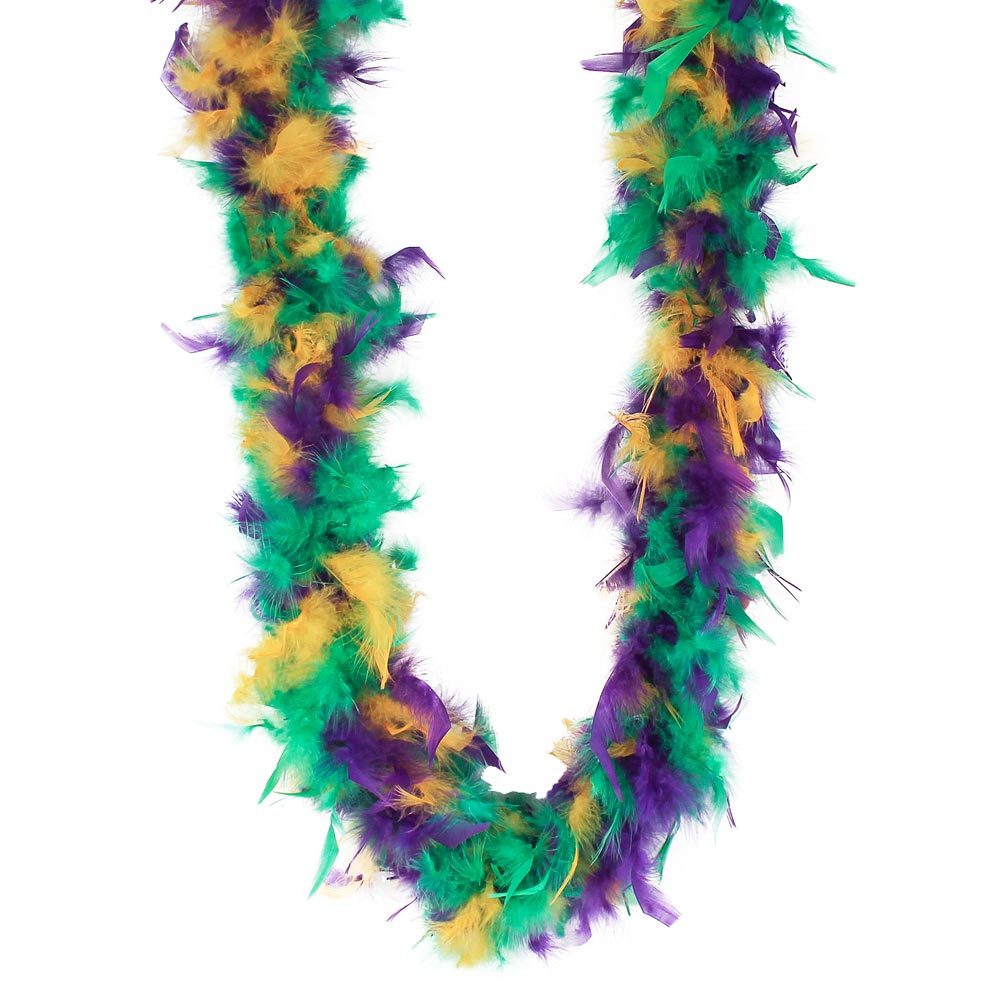 Chandelle Feather Boa - Mardi Gras Color Mix 6' (EACH)