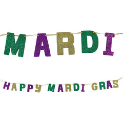 Mardi Gras Letter Banner 6' (EACH)