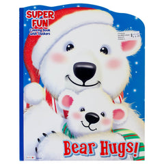 Jumbo Christmas Coloring Book With Stickers 15.25" (EACH)