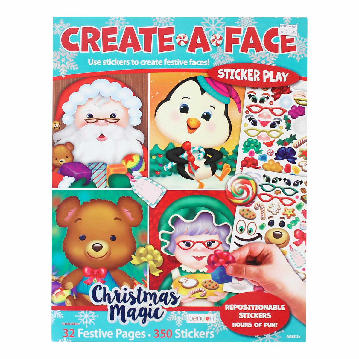 Jumbo Christmas Create-A-Face Pad 14" (EACH)