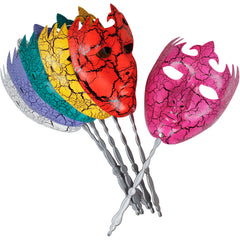 Mardi Gras Mask - Cracked Assorted (EACH)
