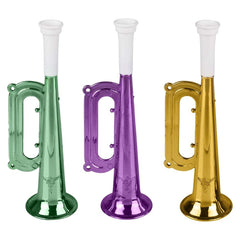 Mardi Gras Metallic Trumpet Assortment 7" (DZ)