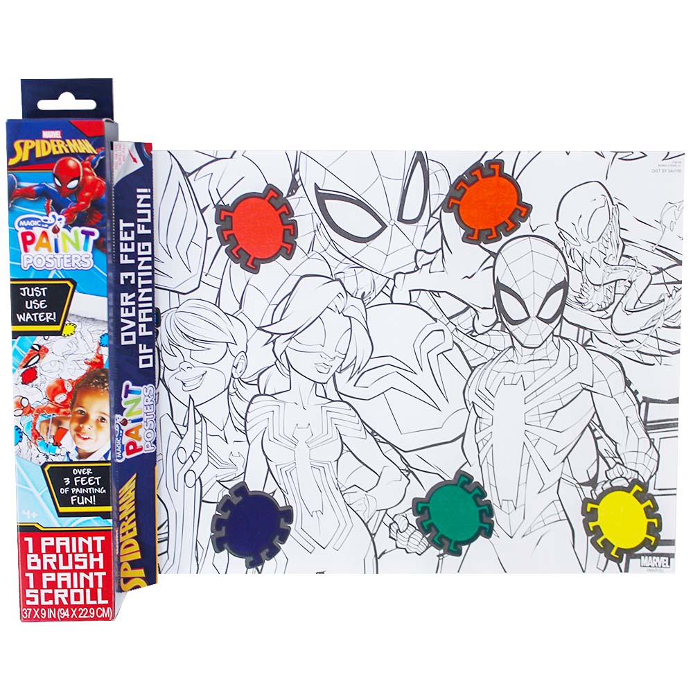 Closeout Marvel Spider-Man Magic Paint Poster 37" x 9" (EACH)