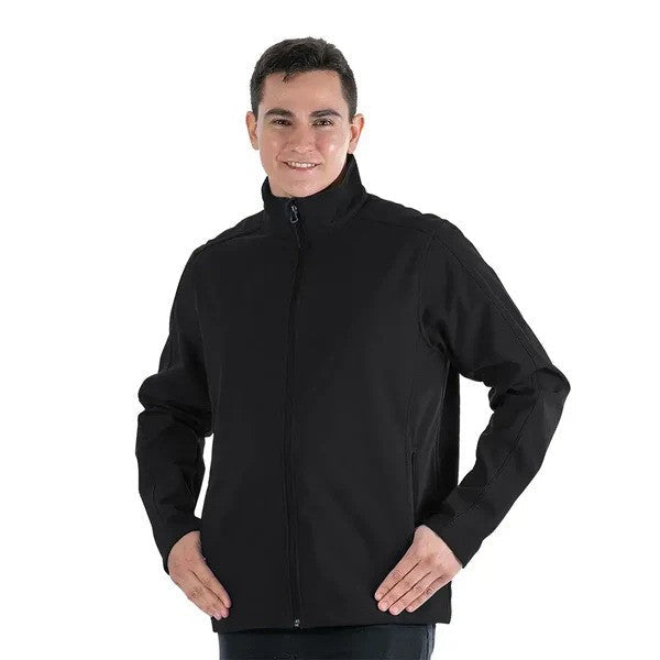 Men's core soft shell jacket with zipper pockets