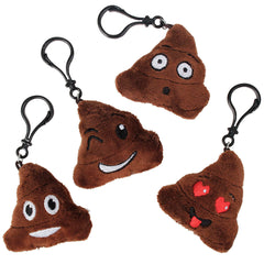 Poop Emoticon Keychain Assortment 2.75" (DZ)
