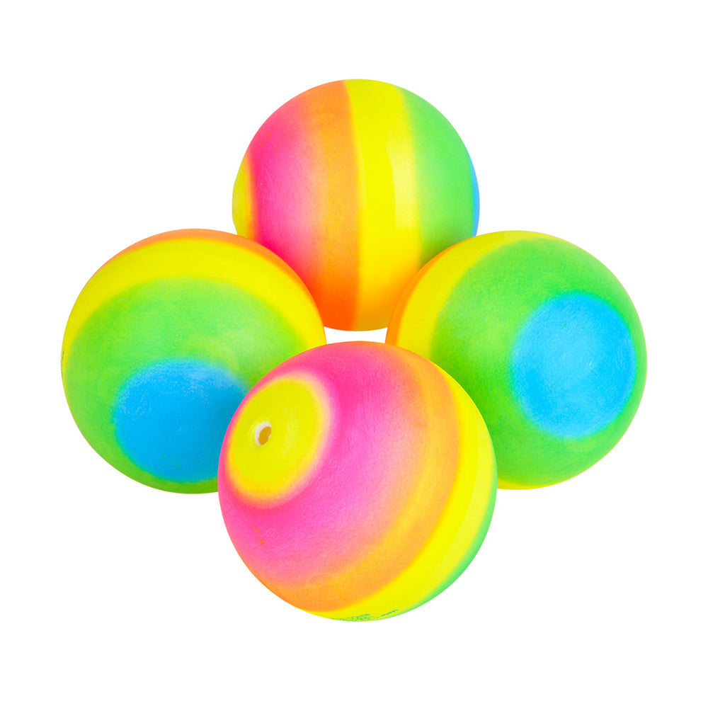 Inflated Rainbow Vinyl Balls 3" (DZ)