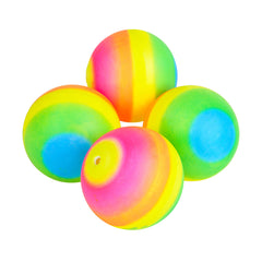 Inflated Rainbow Vinyl Balls 3" (DZ)