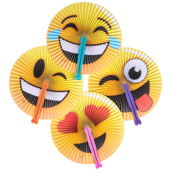 Emoticon Folding Fan Assortment 10" (DZ)