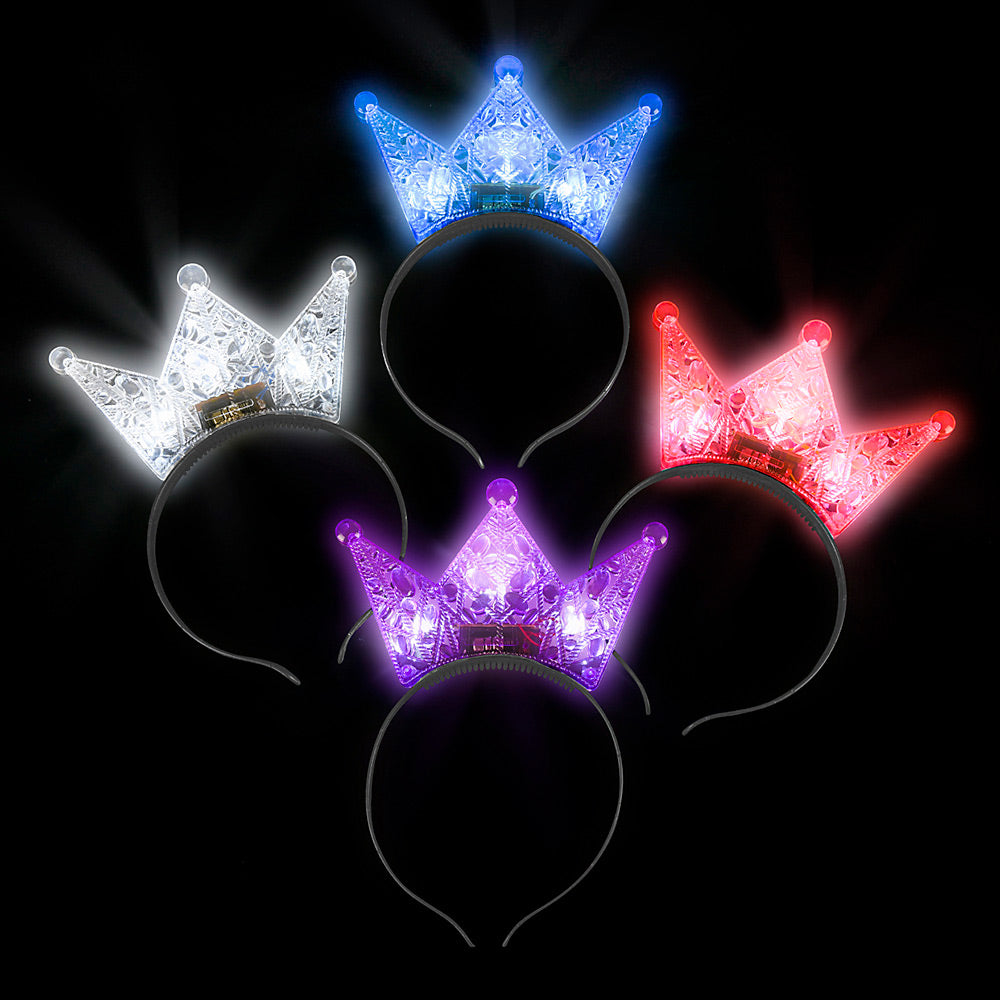 Light Up Crystal Crown Headband Assortment (DZ)