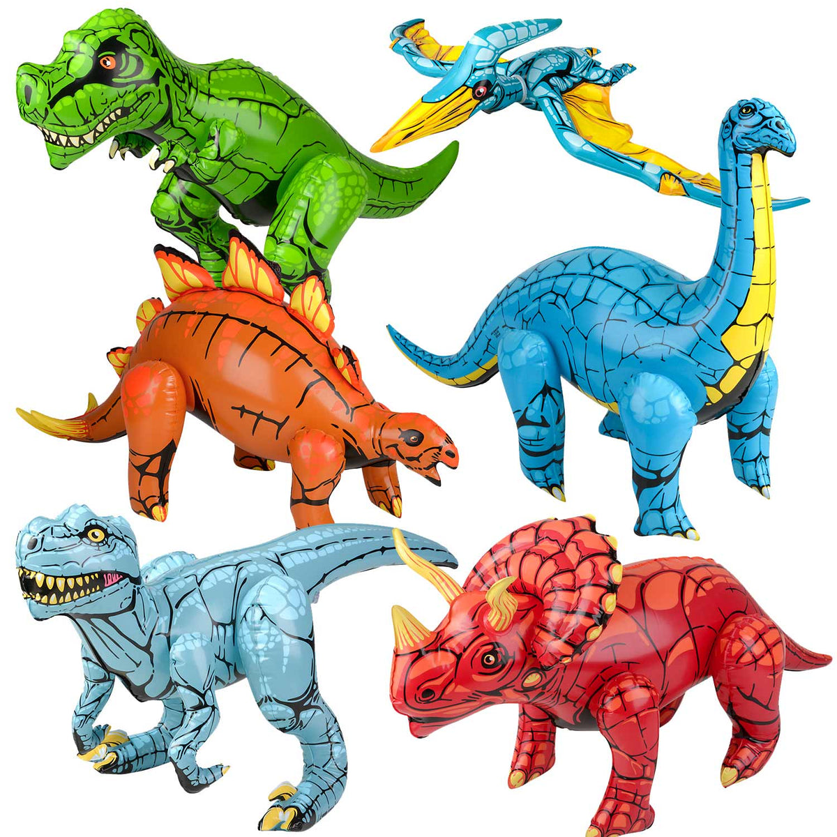 Inflate Dinosaur Assortment 24" (6 PACK)
