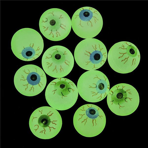 Bouncy Balls - Glow In The Dark Eyeballs 1.25" (DZ)