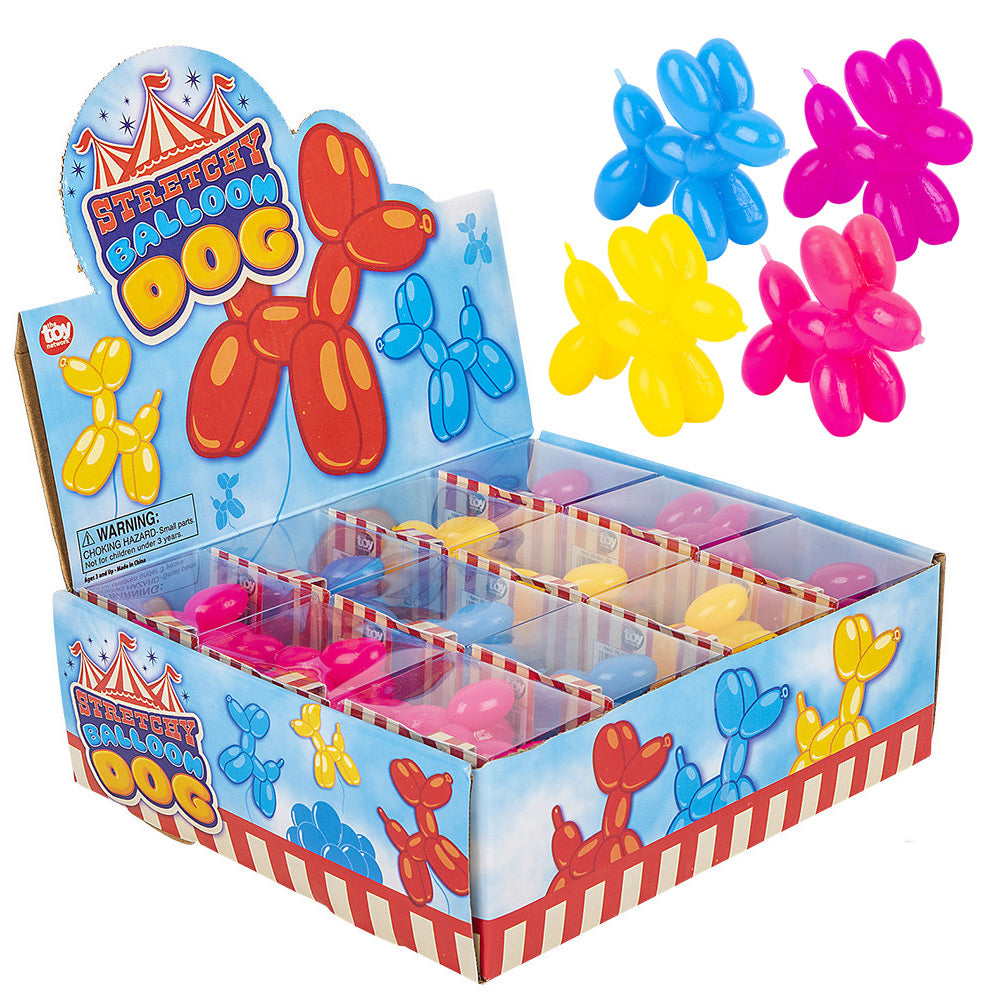 Stretchy Balloon Dog Assortment 2.5" (24 PACK)