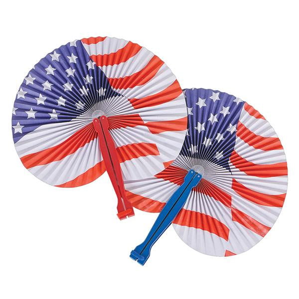 Stars and Stripes Folding Fan Assortment 10" (DZ)