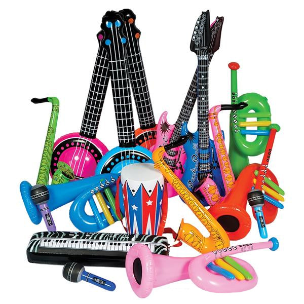 Inflate Rock Band Instrument Assortment 10-42" (24 PACK)