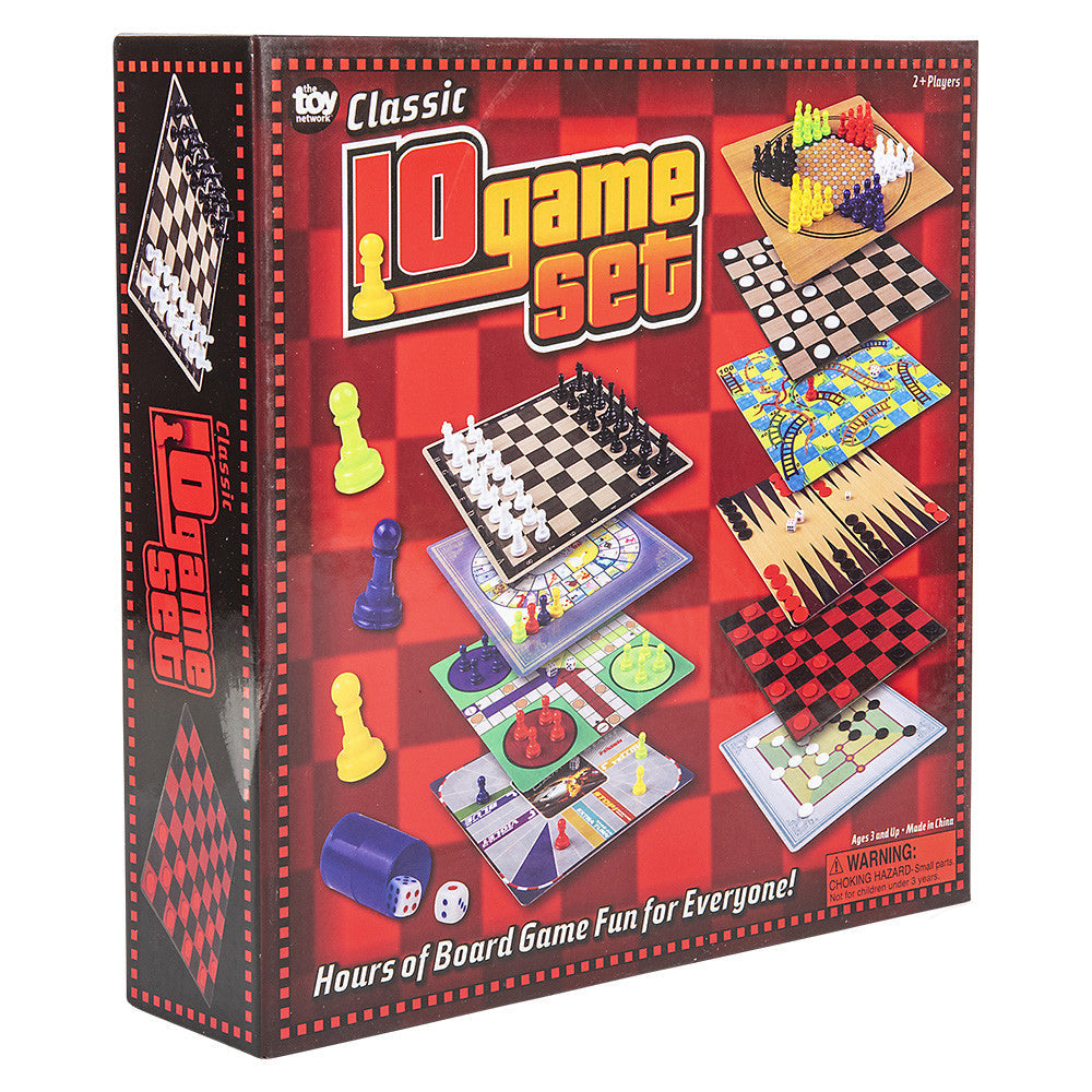 10 In 1 Classic Board Game Set 11" (EACH)