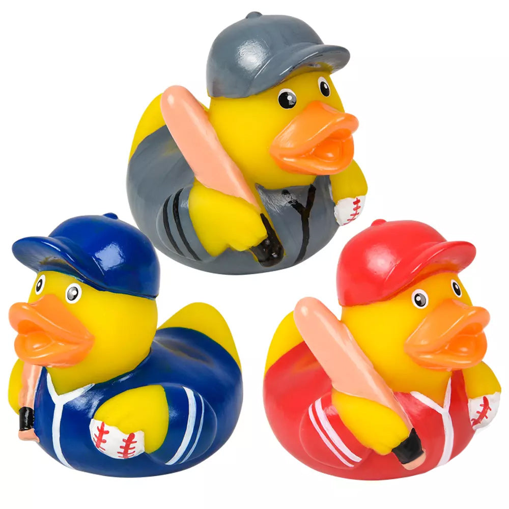 Baseball Rubber Ducky Assortment 2" (DZ)