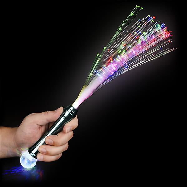 Light Up Magic Ball Fiber Optic Wand Assorted 15" (EACH)