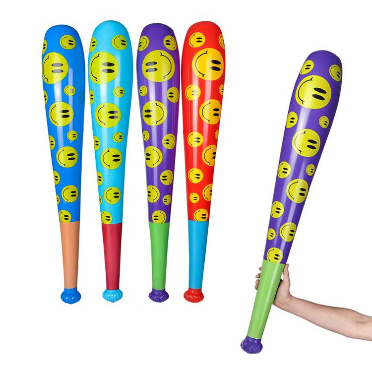 Inflate Smile Face Baseball Bat Assortment 42" (DZ)