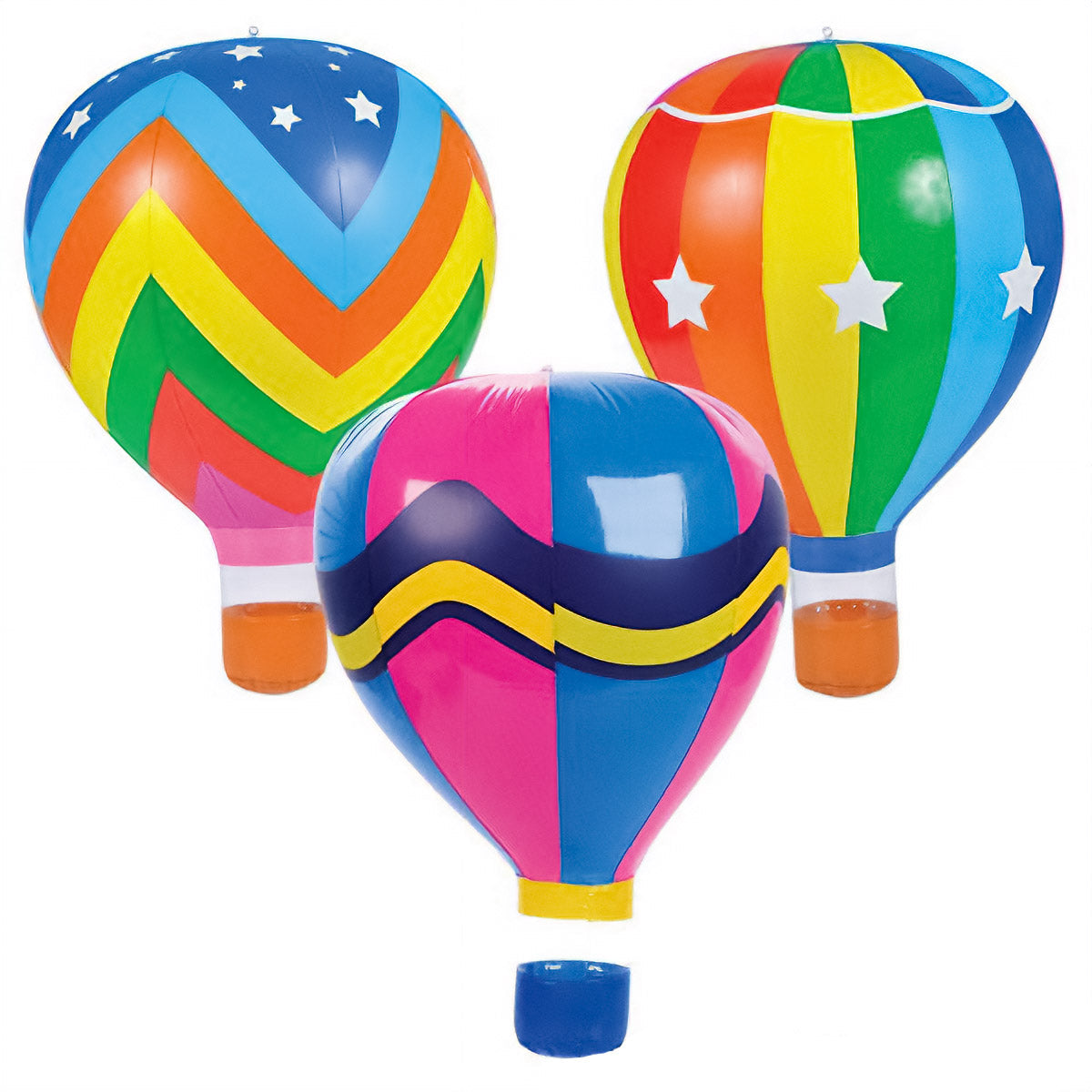 Inflate Rainbow Hot Air Balloon Assortment 22" (DZ)