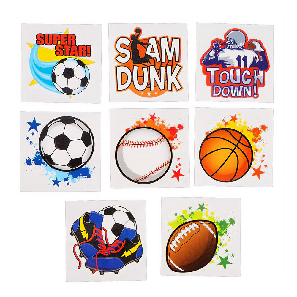 Tattoos - Sports Assortment 2" (144 PACK)