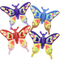 Inflate Transparent Butterfly Assortment 27" (DZ)