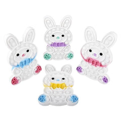 Easter Bunny Bubble Popper With Bow Tie Assorted 8" (EACH)
