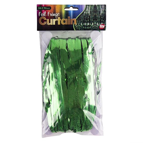 Green Foil Fringe Curtain 36" x 96" (EACH)