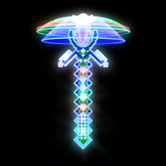 Light Up Pixel Spinner Wand 13" (EACH)
